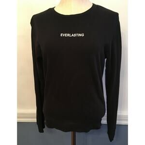 Small Divided by H&M Black "Everlasting" Long Sleeve Women's Sweatshirt Lightwei
